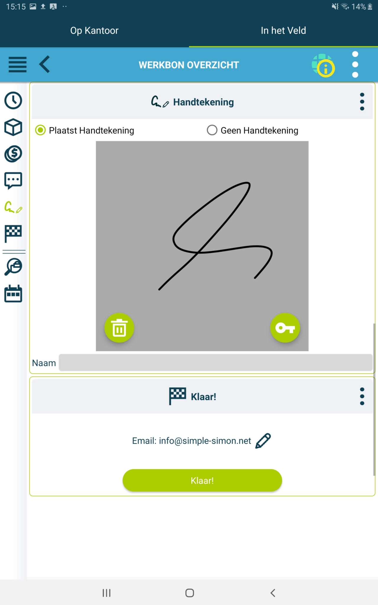 App für digitale Arbeitsaufträge