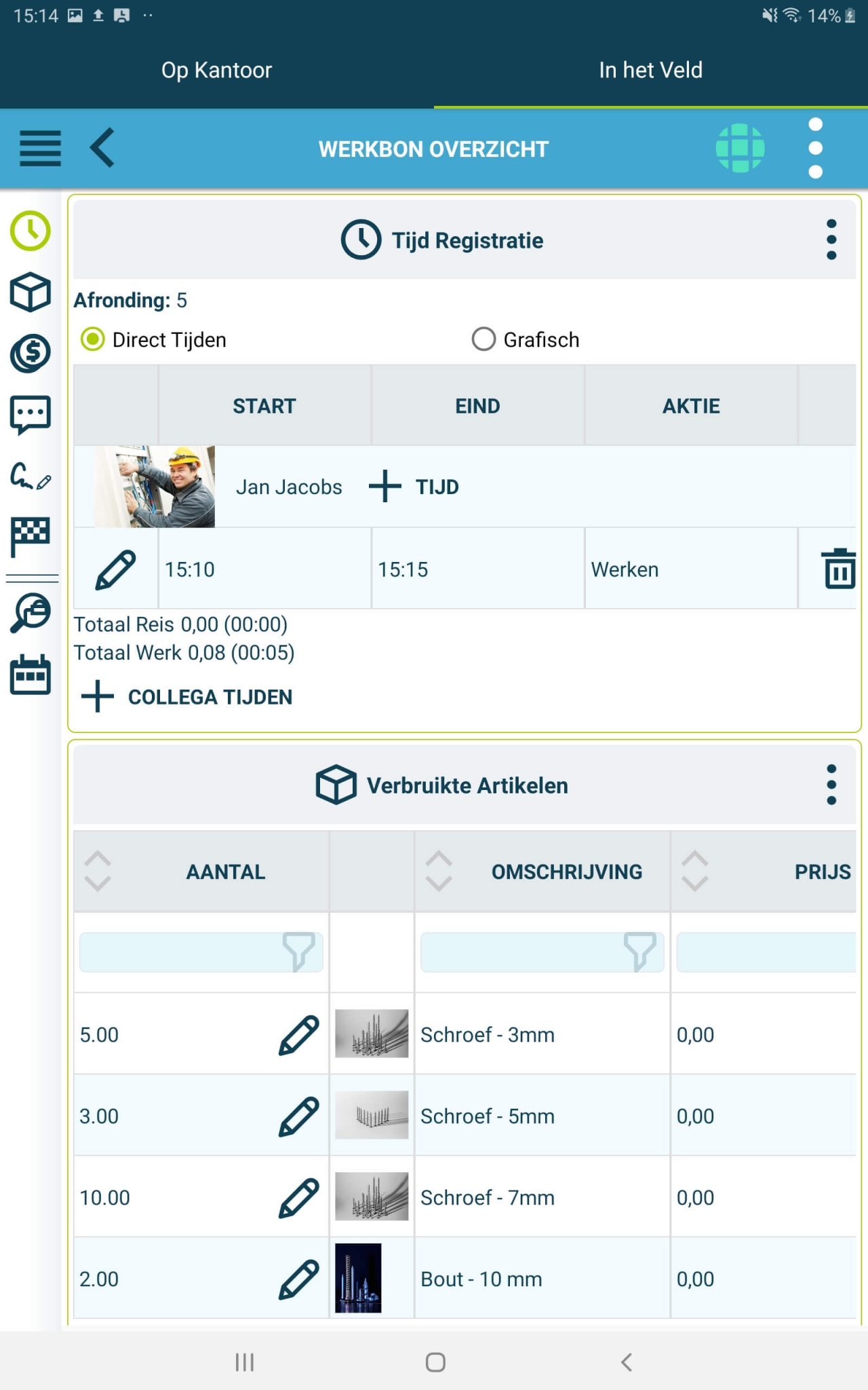 App für digitale Arbeitsaufträge
