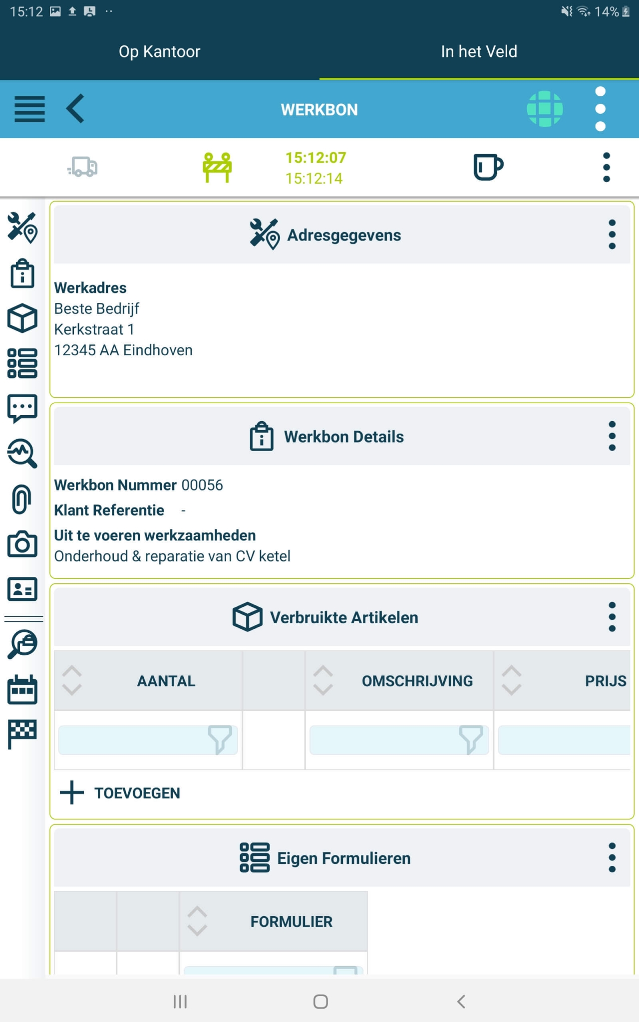 App für digitale Arbeitsaufträge